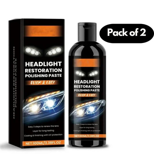 The OG Stuff Headlight Restoration Polishing Paste – 200ml (Pack of 2) | Powerful Headlight Lens Restorer for Crystal Clear Clarity